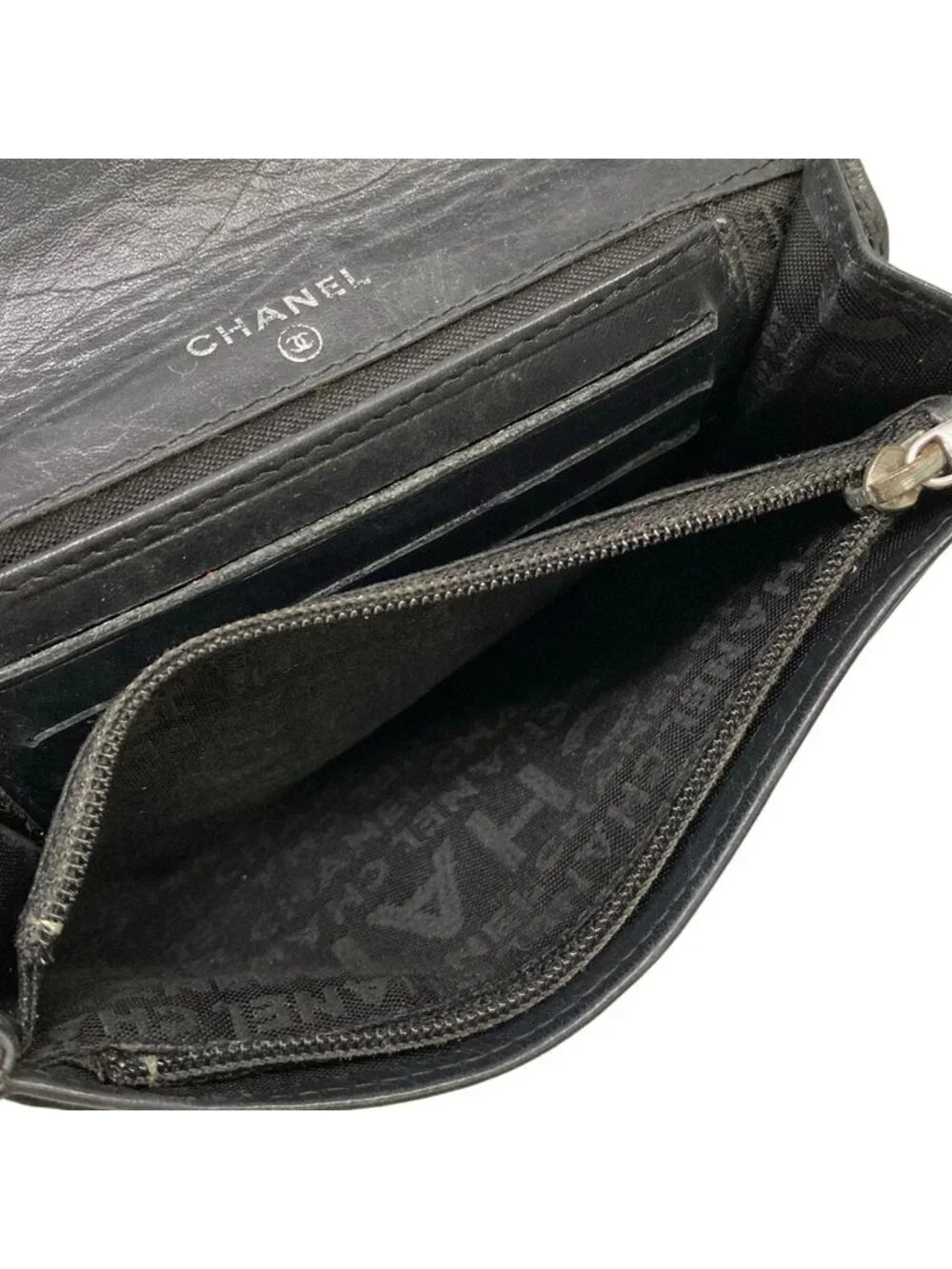 Chanel Wallet Cambon Line Black Leather